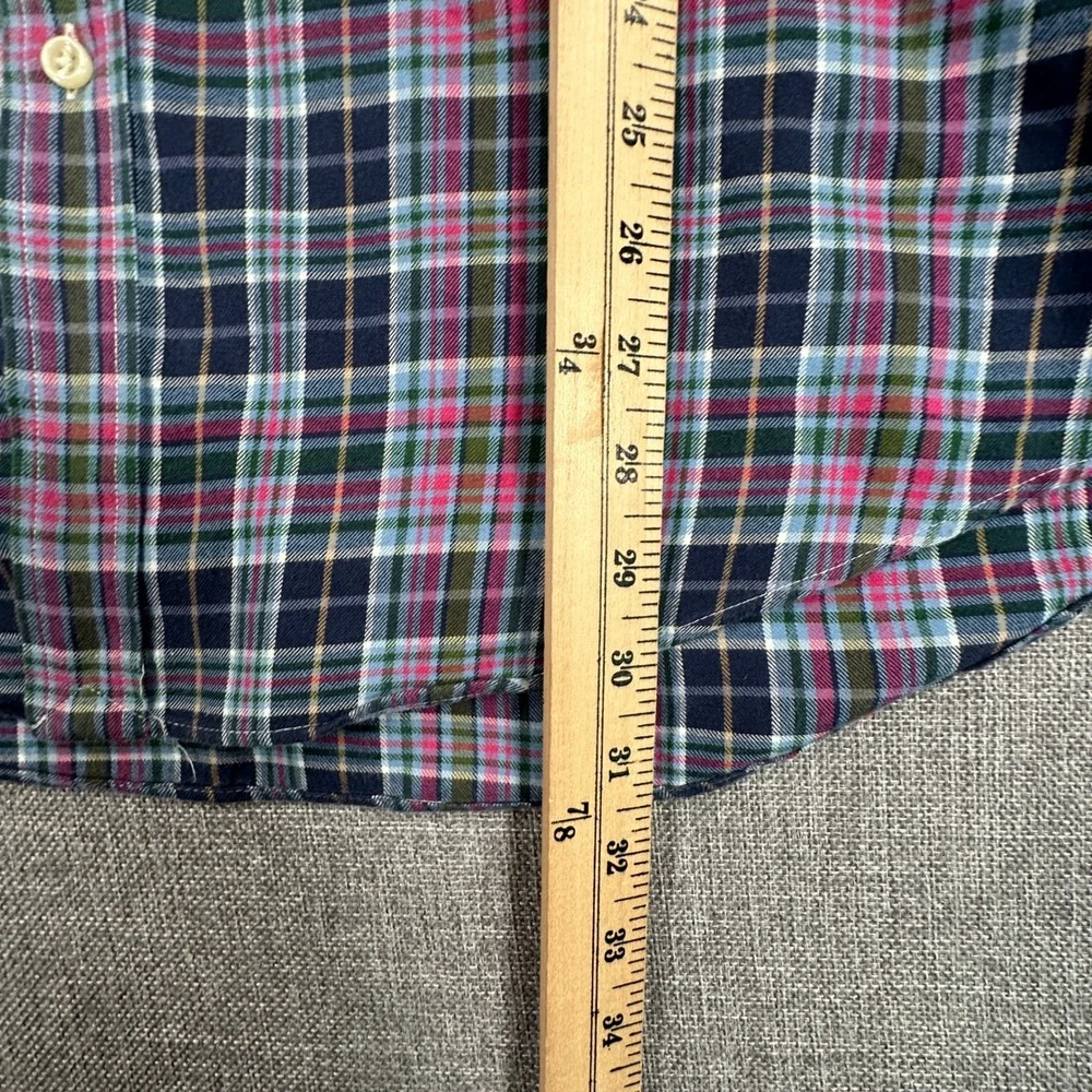Polo Ralph Lauren Performance Flannel Mens‎ XL Navy Pink Plaid Classic Fit Shirt